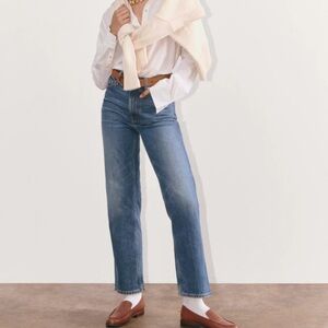 Everlane high rise straight cheeky ankle jeans 23